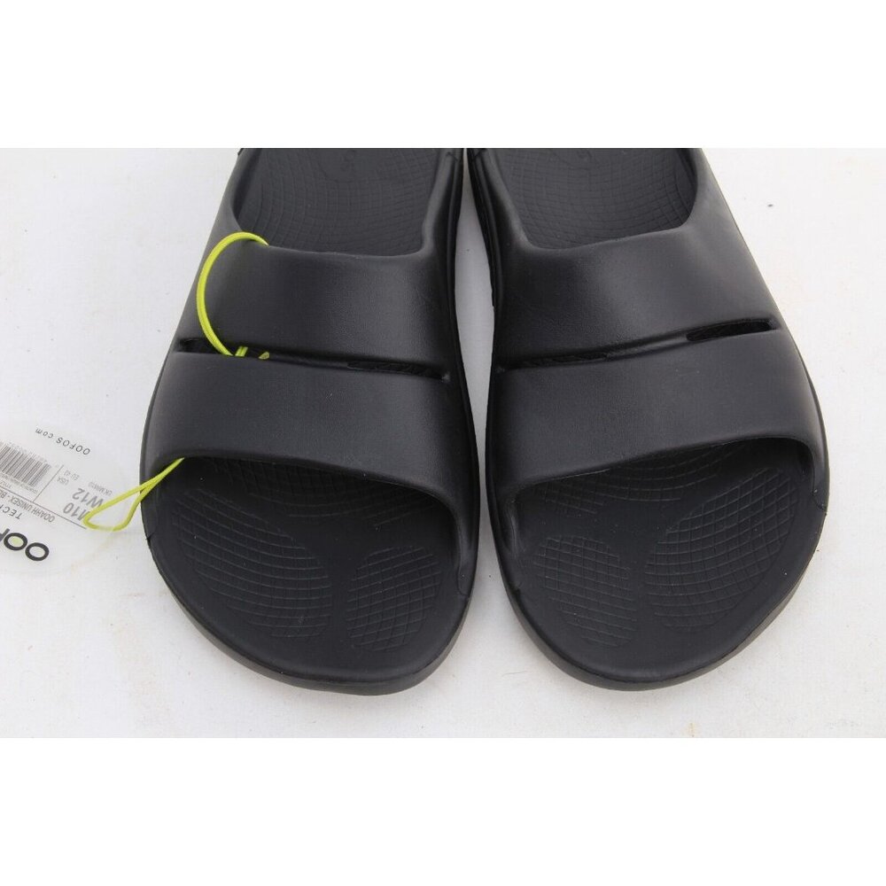 Oofos OOAHH Sandals Unisex Recovery Slide Shoes Black Unisex Mens 10 - Picture 3 of 16